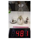 Oil Lamp Amish Pattern, 2 Small Lamps