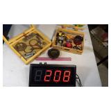 2) Wooden Display Boxes & Contents