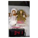 2) 15" Porcelain Dolls