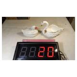 Duck Covered Dish & Swan