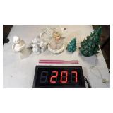 Lighted Ceramic Christmas Tree, Angels, +