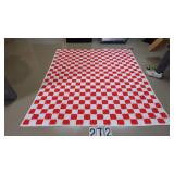 Red & White Quilt 91" X 77"