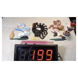 Bobble Head, Cast Iron Rooster, & Others