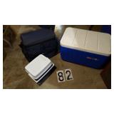 3) Coolers & Rubbermaid Lunch Cooler Etc