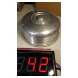Glass Cake Plate W/Aluminum Cover