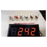 6) Anchor Hocking Bird Glasses
