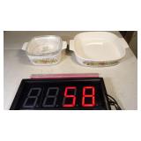 Corning Ware A-10-B No Lid, A-1/12-B W/Lid