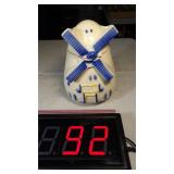 Vintage Dutch Windmill Ceramic Cookie Jar