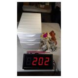 Plastic Storage Bins & Beanie Babies, Indian