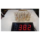 Vintage Libbey Frosted Gold Leaf Glasses