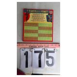 Planters Peanuts Punch Board New