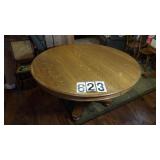 54' Oak Round Table W/3 11' Leaves