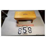 Small Oak Step Stool 15Lx7'Tx7'W