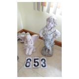 2 Resin Outdoor Figurines