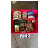 Tote Of Christmas Tins