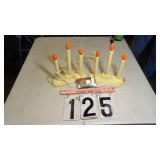 2) Lighted Candleabra W/Extra Bulbs