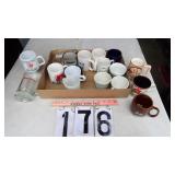 Assorment Of Coffee Mugs & A&W Mini Mug