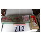 11'Lighted Tree Top Lighted Poinsettia Garland
