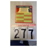 Planter Peanut Punch Board NIP