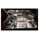 Silver Plate Serving Items & Others
