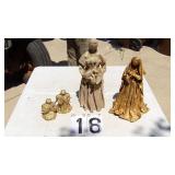 Gold Paper Mache Figures
