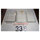 3 Glass Baking Dishes