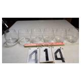 6 Etched Glass Brandy Snifter Rowland Ward