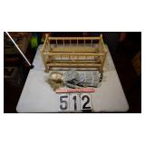 Doll Needs Repair On Leg & Doll Cradle