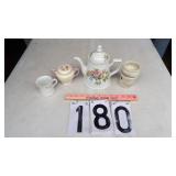 Wunsiedel Teapot, Noritake  Sugar Bowl Etc