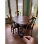 Dining Room Table with 4 Chairs & 2 Leaves