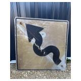 Metal Curves Ahead Sign 30"x30" Metal Curves Ahead Sign 30"x30"