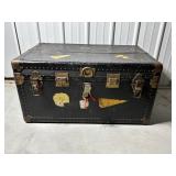 Antique Steamer Trunk with Key Antique Steamer Trunk with Key