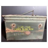 Vintage Metal Ammo Box Vintage Metal Ammo Box