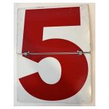 Vintage Aluminum Quick Flip Signs 0-9 Vintage Aluminum Quick Flip Signs 0-9