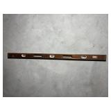Vintage American Wood & Brass Trim 4" Level Vintage American Wood & Brass Trim 4" Level