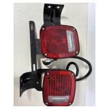 Grote Lights with 1 Bracket & Harness cracked lens Grote Lights with 1 Bracket & Harness cracked lens