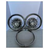 Vtg Dodge Dog-Dish hubcaps (2) & 3 Trims Vtg Dodge Dog-Dish hubcaps (2) & 3 Trims