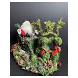 Santa on sleigh with 2 reindeer Christmas display