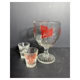 Vtg Schlitz beer mug 6"H 7 misc shot glasses