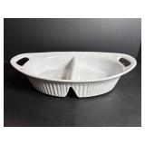 Crofton 2 Qt split oval Stoneware dish