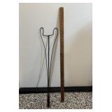 Vtg Rug beater & Craftsman tools yard stick