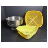 Vtg Stainless steel strainer,  corner sink...