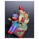 Vtg Leo Smith Folk Art Santa figurine
