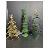 Misc Christmas trees 16", 13", 11.5"H