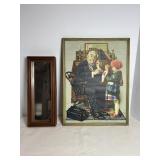 Vtg Frame with Norman Rockwell print 13" x 17"..