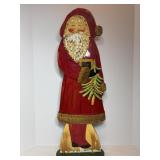 Vtg Wood painted Santa 30"H (some flaking)