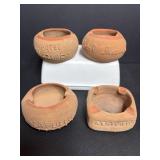 Vtg Acapulco Mexico clay ashtrays