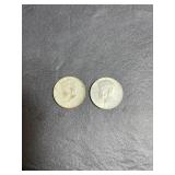 (2) 1965  Kennedy half dollars no mint