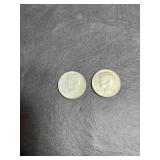 (2) 1965  Kennedy half dollars no mint