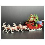 Vtg Plastic Christmas decoration with Santa in ..